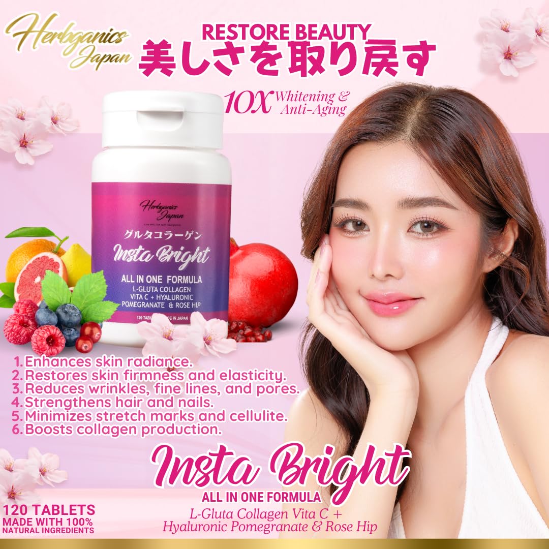 なつ　SALMONリジュラン、グルタチオンブースター、コラーゲン Amazon | 【Herbganicsjapan】Glutathione＆Collagen - InstaBright